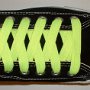 Neon Yellow Retro Shoelaces  Black low top chuck with neon yellow retro laces.