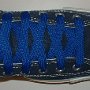 Royal Blue Retro Shoelaces  Navy blue high top with royal blue retro laces.