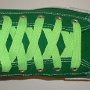 Neon Lime Retro Shoelaces  Celtic green high top with neon lime retro laces.