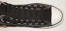black retro shoelaces on black high top