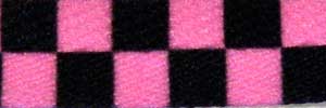 black and pink checkered shoelace
