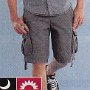 Ads for Shorts  Ad for gray shorts with black chucks.