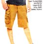 Ads for Shorts  Ad for Lee Dungarees cargo shorts with royal blue low cut chucks.