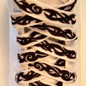 Tribal Band Shoelaces on Chucks  Tribal band print shoelace on an optical white high top chuck.