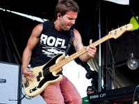 We The Kings  Bassist Charles Trippy in performance.