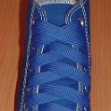 Fat (Wide) Royal Blue Shoelaces on Chucks  Royal blue high top with wide royal blue laces.