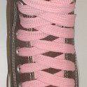 Fat (Wide) Pink Shoelaces on Chucks  Charcoal grey high top with fat pink shoelaces.