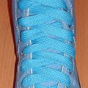 Fat (Wide) Sky Blue Shoelaces on Chucks  Carolina blue high top with fat sky blue shoelaces.