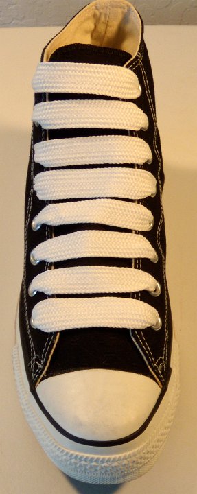 fat white shoelaces