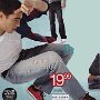 Ads with Older Teens and Adults Wearing Chucks  Young man wearing red low cut chucks with black shoelaces.