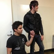 YouTubers Wearing Chucks  Anthony Padilla of Smosh wears chucks while shooting a video with fellow Youtuber Ray William Johnson